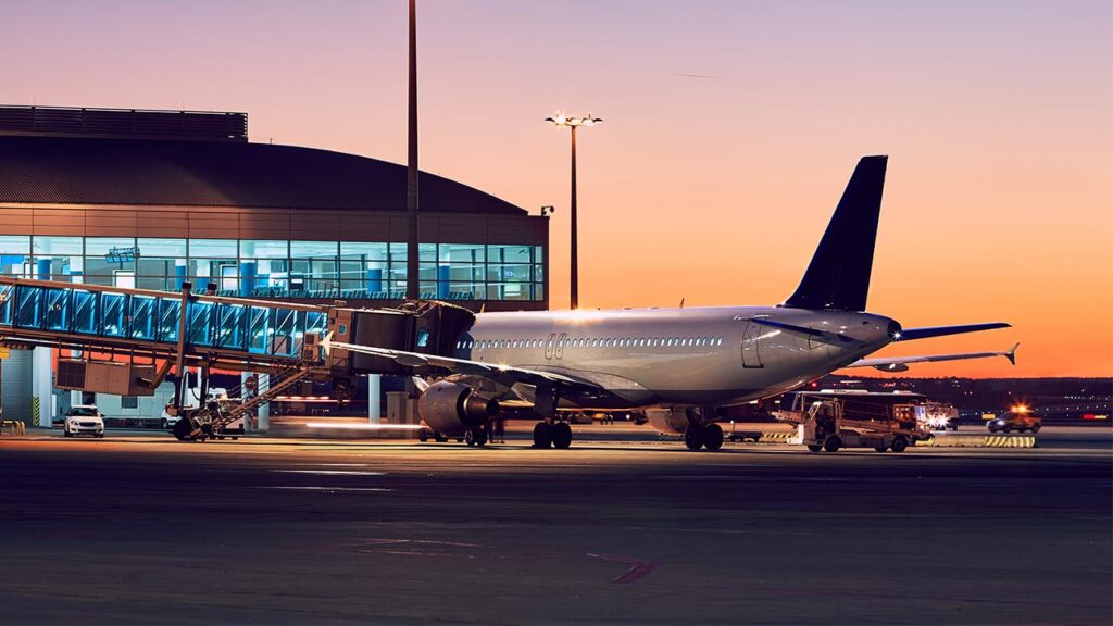 airplane parked at airport