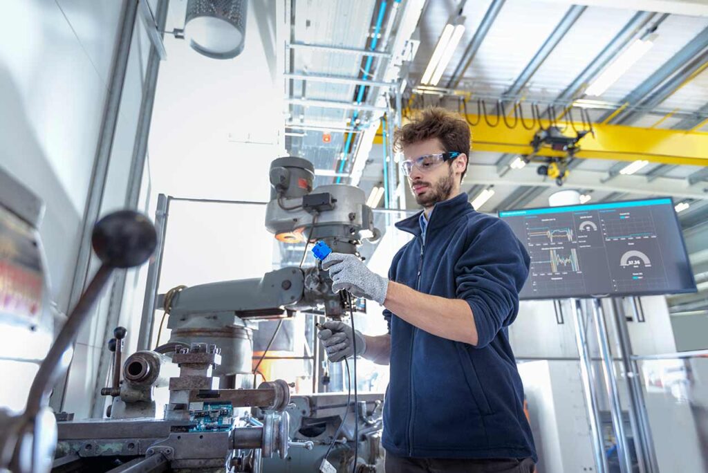 robotics engineer fitting sensors